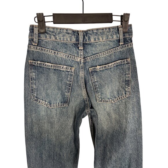 2/$30 Zara Women's Size 0 Blue Denim Flare Leg Jeans - Picture 8 of 12